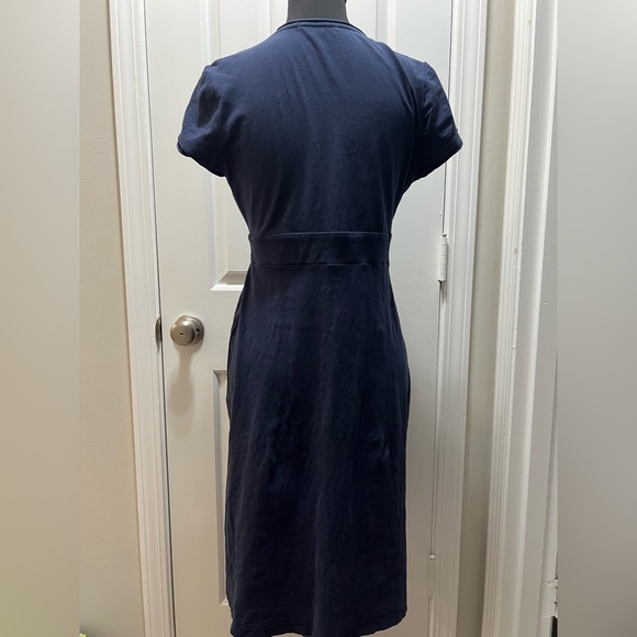 Boden Navy Cotton Blend Dress Size 6 6R - Picture 4 of 6